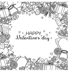 Background With Doodle Items For Valentine S Day