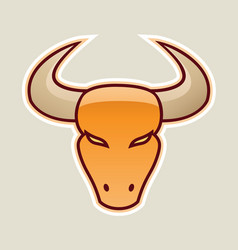 Orange Strong Bull Icon