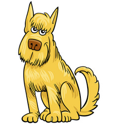 Cartoon Yellow Shaggy Dog Comic Animal Character