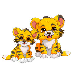 Cute Baby Tiger Cartoon Character