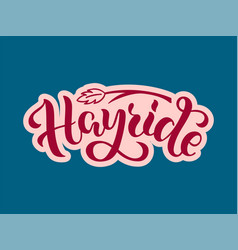 Hayride Lettering