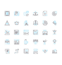 Organizational Enterprise Linear Icons Set