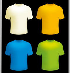 Tshirts Front In Four Plain Colors 3d Effect