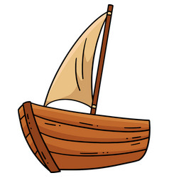 Boat Cartoon Colored Clipart