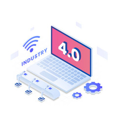 Industry 40 Isometric Concept