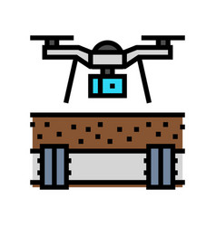 Pipeline Inspection Drone Color Icon