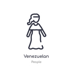 Venezuelan Outline Icon Isolated Line From People