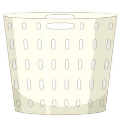 White Laundry Bucket Isolated