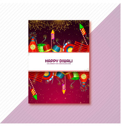 Happy Diwali Colorful Crackers Celebration