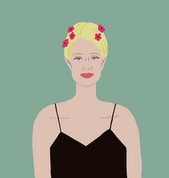 Portrait Of The Beautiful Blond Woman