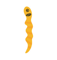 Cute Doodle Monster Icon Like A Worm Halloween