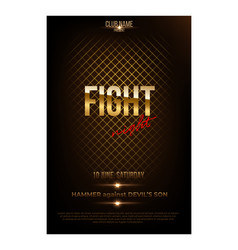 Fight Night Poster Template Golden Words