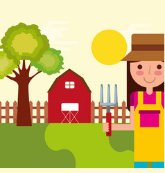 Girl Gardener Farm