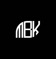 Mbk Letter Logo Design On Black Background