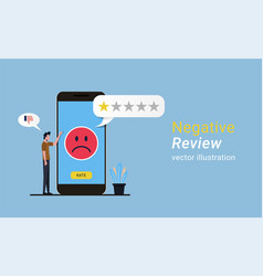 Negative Feedback Or Review Online Concept