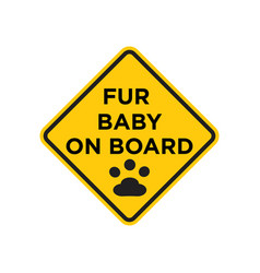 Pet Alert Sign Indicating Presence Of Fur Babies