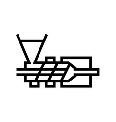 Extrusion Materials Engineering Line Icon