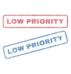 Low Priority Textile Stamps