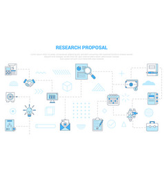 Research Proposal Concept With Icon Set Template