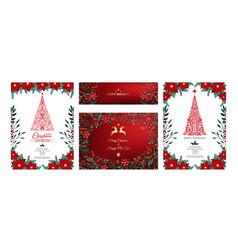 Set Of Christmas Invitation Cards