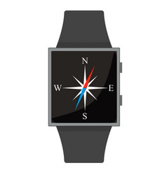 Smart Watch Compas Cartoon Style Flat Element