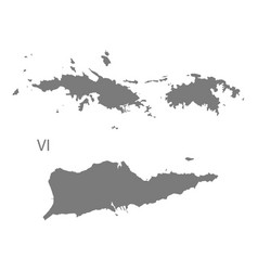 Us Virgin Islands Map Grey