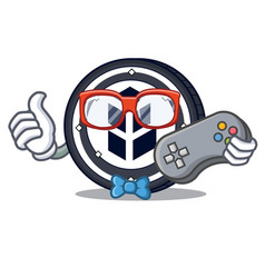 Gamer Bancor Coin Mascot Cartoon