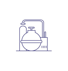 Oil Factory Equipment Line Icon