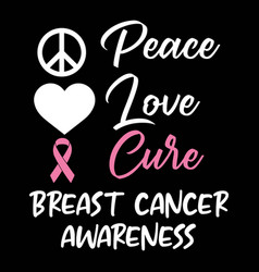 Peace Love Cure Breast Cancer Awareness