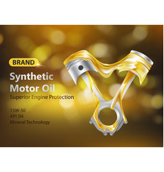 Synthetic Motor Oil Ad Banner Realistic