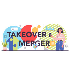 Company Takeover And Merger Typographic Header