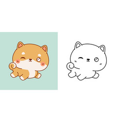 Kawaii Clipart Shiba Inu Puppy And