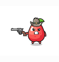 Water Apple Cowboy Shooting With A Gun