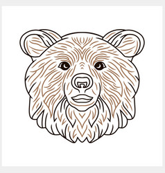 Cartoon Bear Clipart Isolated Animal Logo Coloring