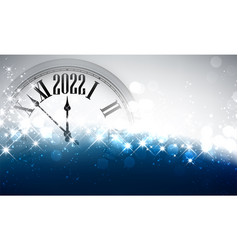 Half Hidden Silver New Year Clock Showing 2022