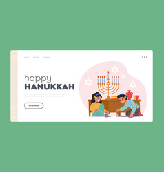 Happy Hanukkah Landing Page Template