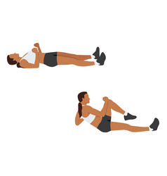 Woman Doing Sprinter Crunch Exercise