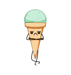 Cone Ice Cream Character Cartoon