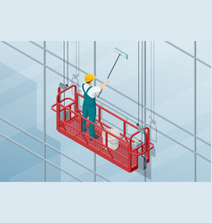 Isometric Professional High Rise Window Cleaning