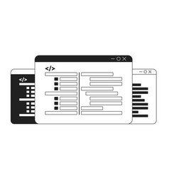 Coding Screens Monochrome Flat Icon