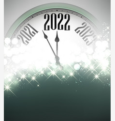 Half Hidden Green New Year Clock Showing 2022