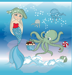 Octopus Regale Mermaid New Year Color