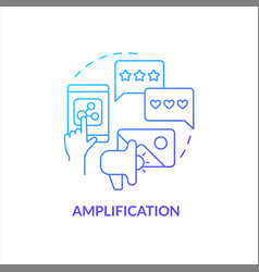 Amplification Blue Gradient Concept Icon