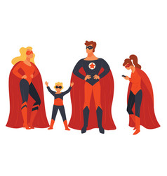 Super Hero Family Parents And Kids