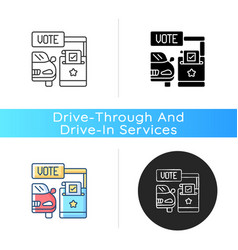 Drive Through Voting Booth Icon