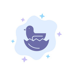 Duck Egg Easter Blue Icon On Abstract Cloud