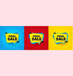 Final Sale Banner Discount Sticker Bubble