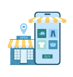 Online Retail Commerce Mobile Shop App On Phone