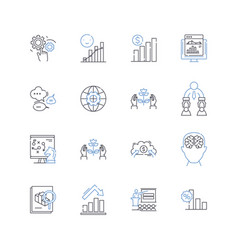 Strategic Financial Planning Line Icons Collection