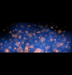 Blurred Gold Bokeh On Blue Background Golden